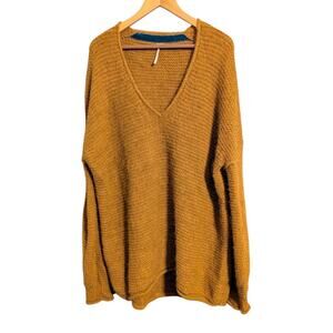 Free People All Mine Oversized Alpaca Blend Sweater Rust Orange Size Large B